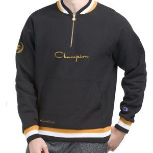 CHAMPION X MUHAMMAD ALI Black Quarter Zip Up Sweatshirt